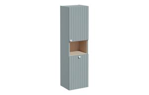 VitrA Root Groove 40cm 2 Door Semi-Tall Unit w/Laundry Basket (RH Hinge) - Matt Fjord Green